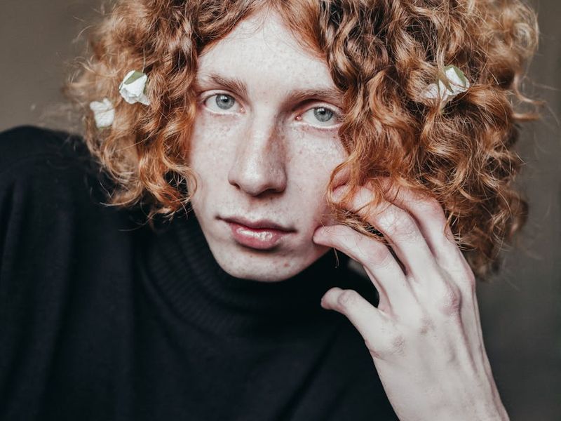 Close up of a person eyes looking at soft light